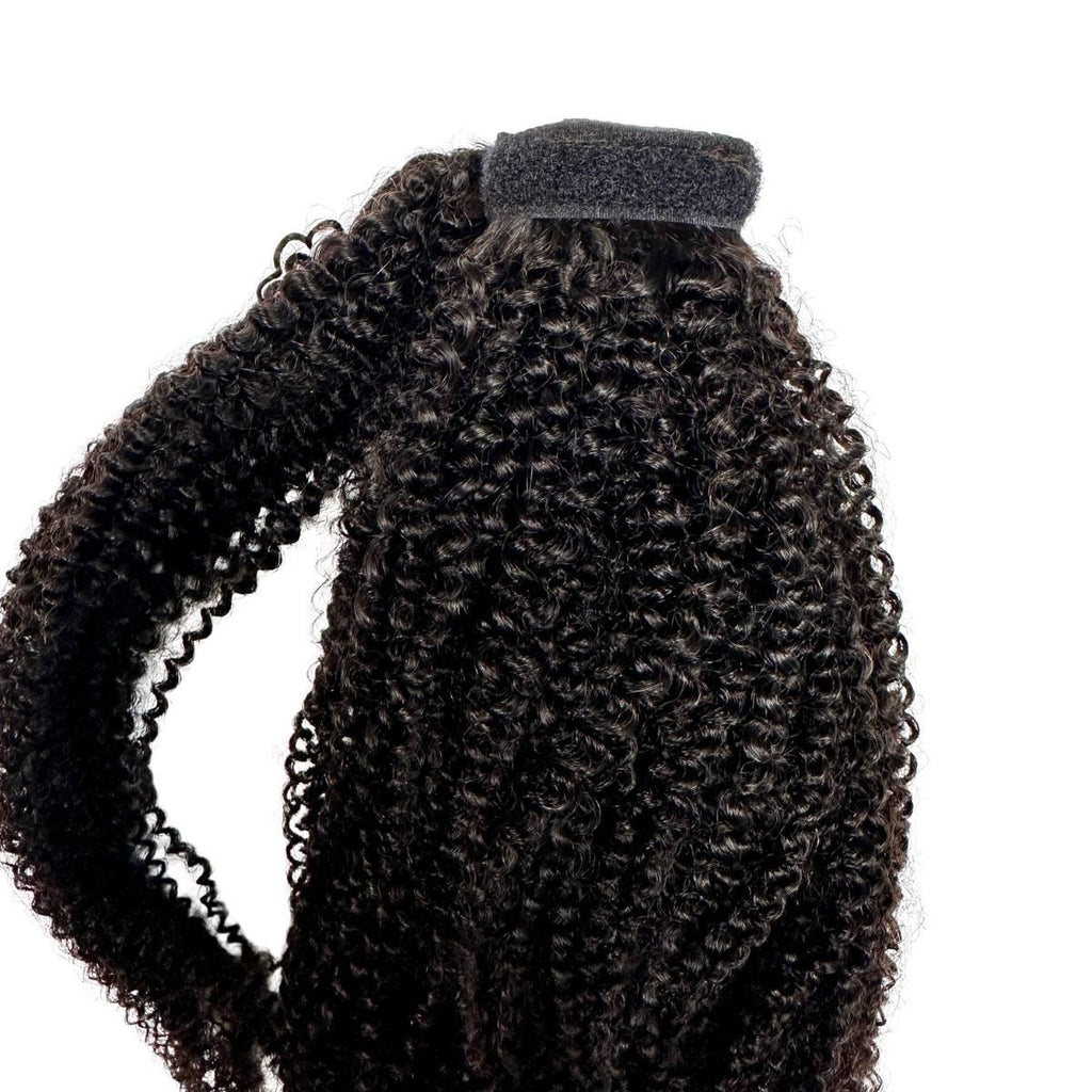 Private Label - Afro Kinky Curly 100% Human Hair Ponytail Extension
