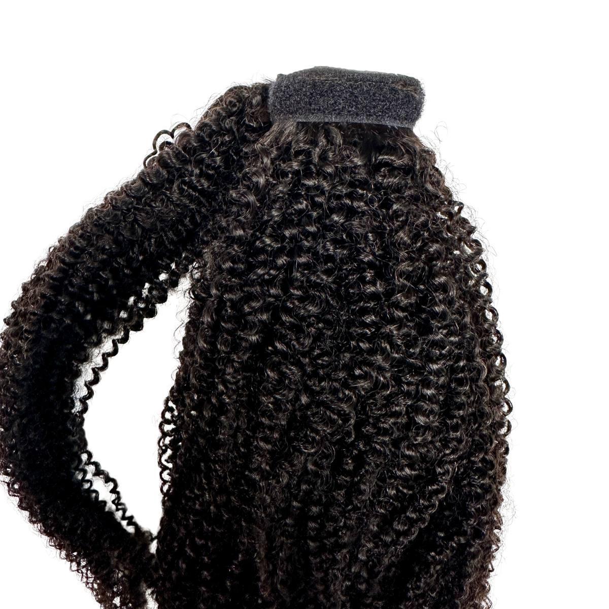 Private Label - Afro Kinky Curly 100% Human Hair Ponytail Extension
