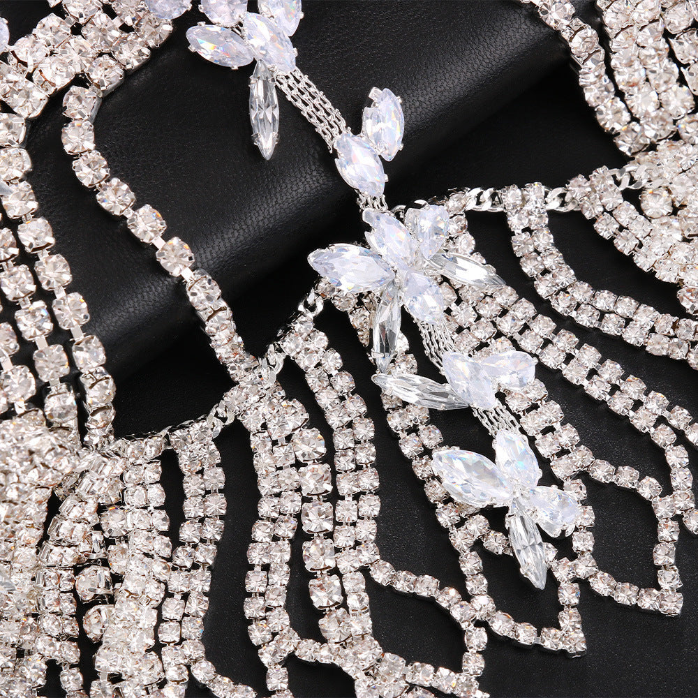 Leaf Water Diamond - Stage Chain Tassel Headpiece