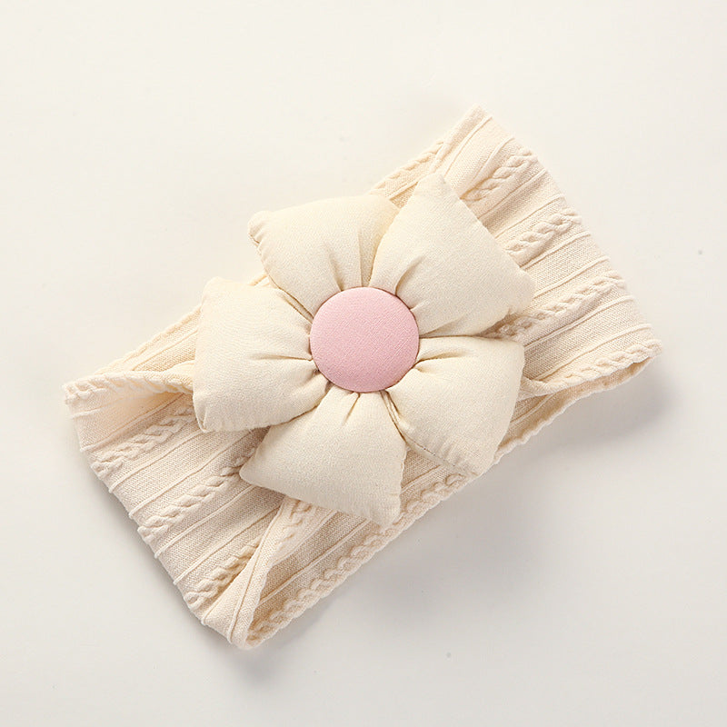Flower Baby - Jacquard Nylon Soft Wide-Brimmed Baby Headband