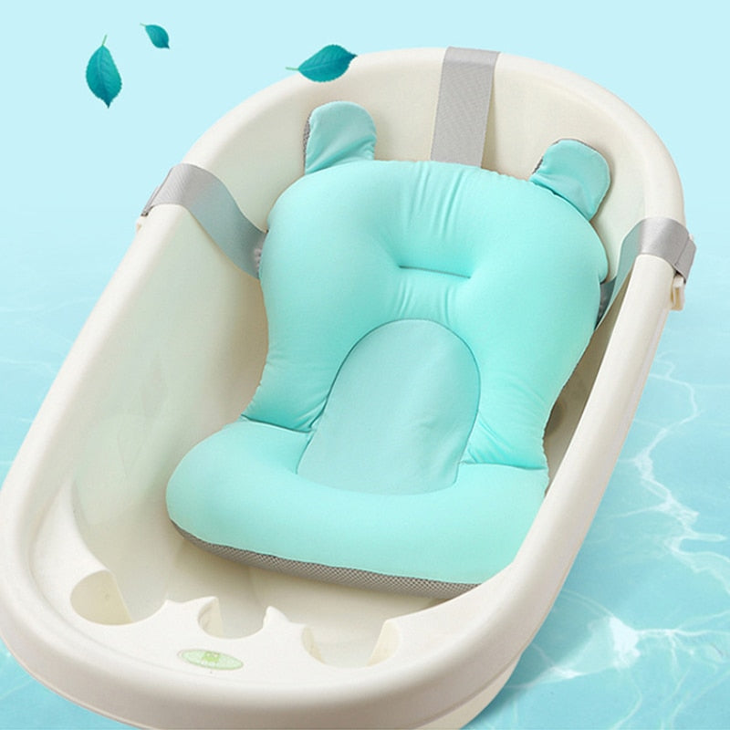 Baby Bath Seat - Foldable Baby Bath Anti-Slip Soft Comfort Body Cushion