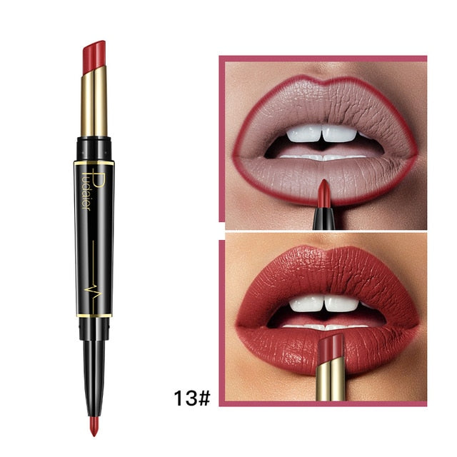 Pudaier - Matte Double Ended Lipstick & Lip Liner