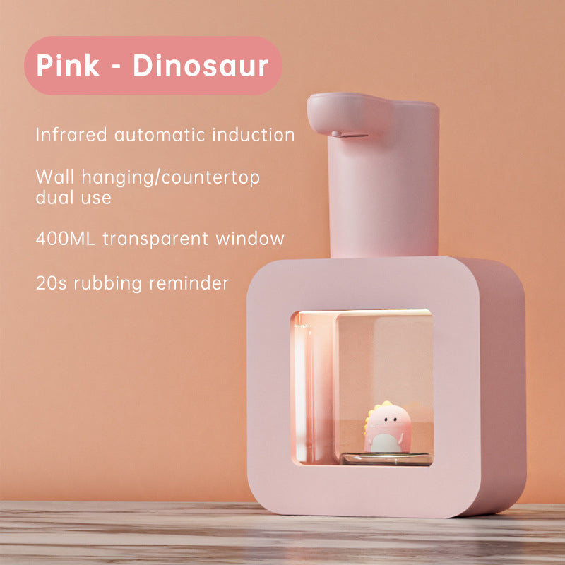 Cute Cat Rechargeable Touchless Automatic Soap Dispenser 400ml with Night Light