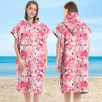 Zip- Up Hooded Bath Robe & Beach Towel