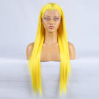Yellow - Goddess Wig Natural Realistic Chemical Fiber Front Lace 16”-26”