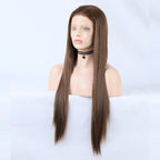 Basic Brown - Goddess Wig Natural Realistic Chemical Fiber Front Lace 22”-26”