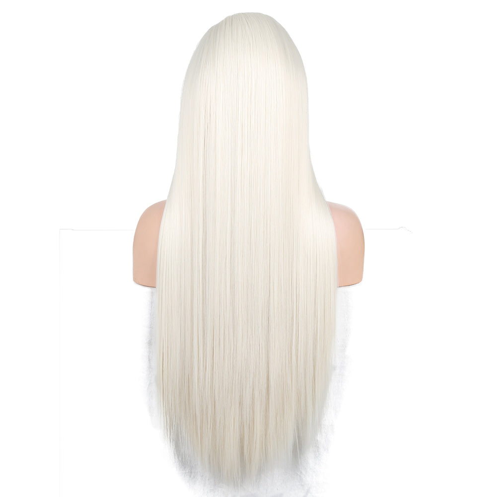 Bleach Blonde - Goddess Wig Natural Realistic Chemical Fiber Front Lace 8”-26”