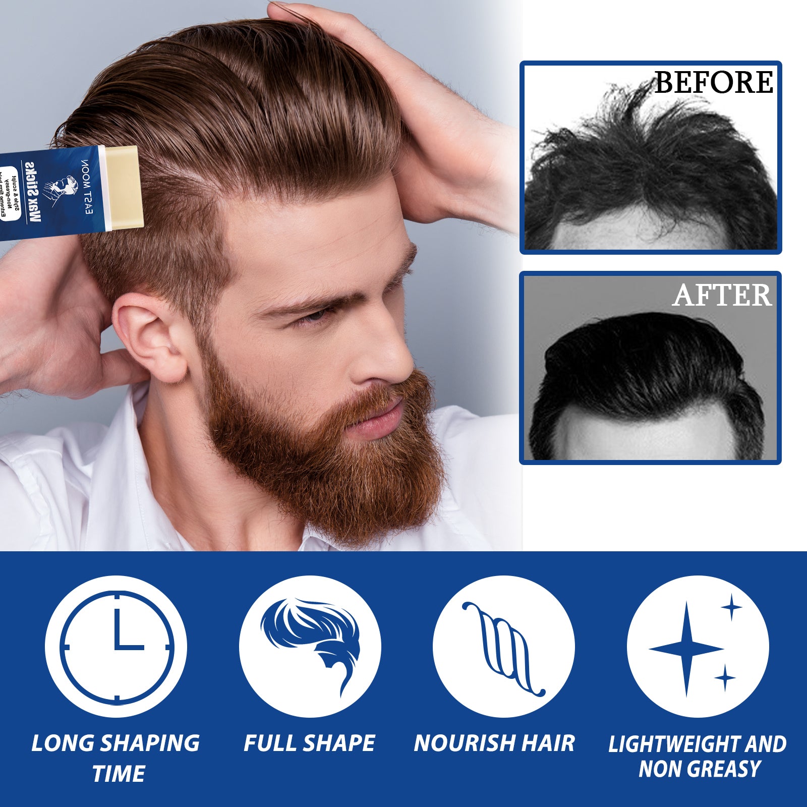 East Moon - Men's Hair Wax Stick