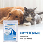 Yegbong - Pet Wash-Free Herbal Gloves, Cleaning Wipes No-Bath No-Wash Non-Woven Gloves
