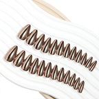 Metallic Press On Almond Nails - 486Gold/487Pink