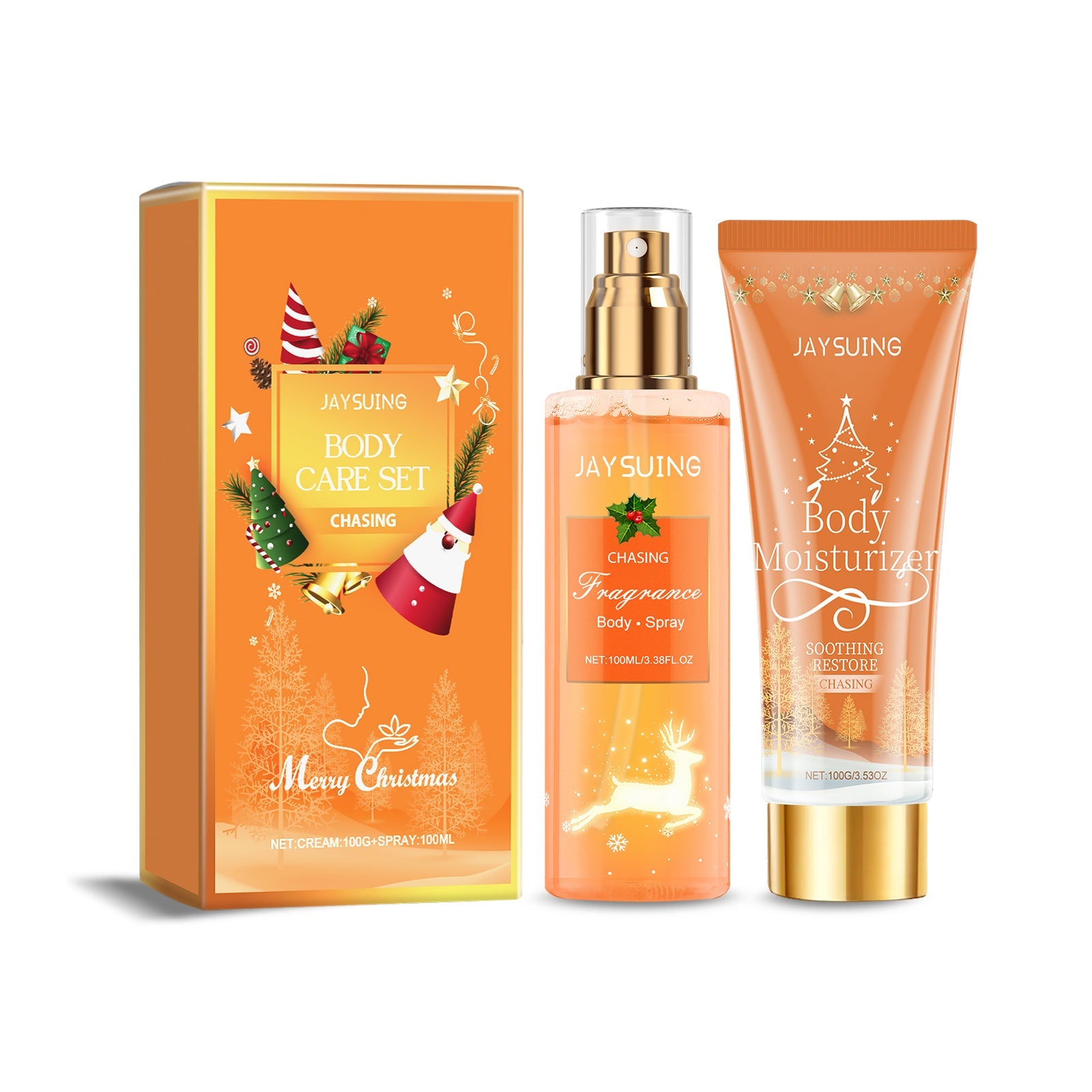 Jaysuing - Merry Christmas Body Care Gift Set - Body Spray & Lotion