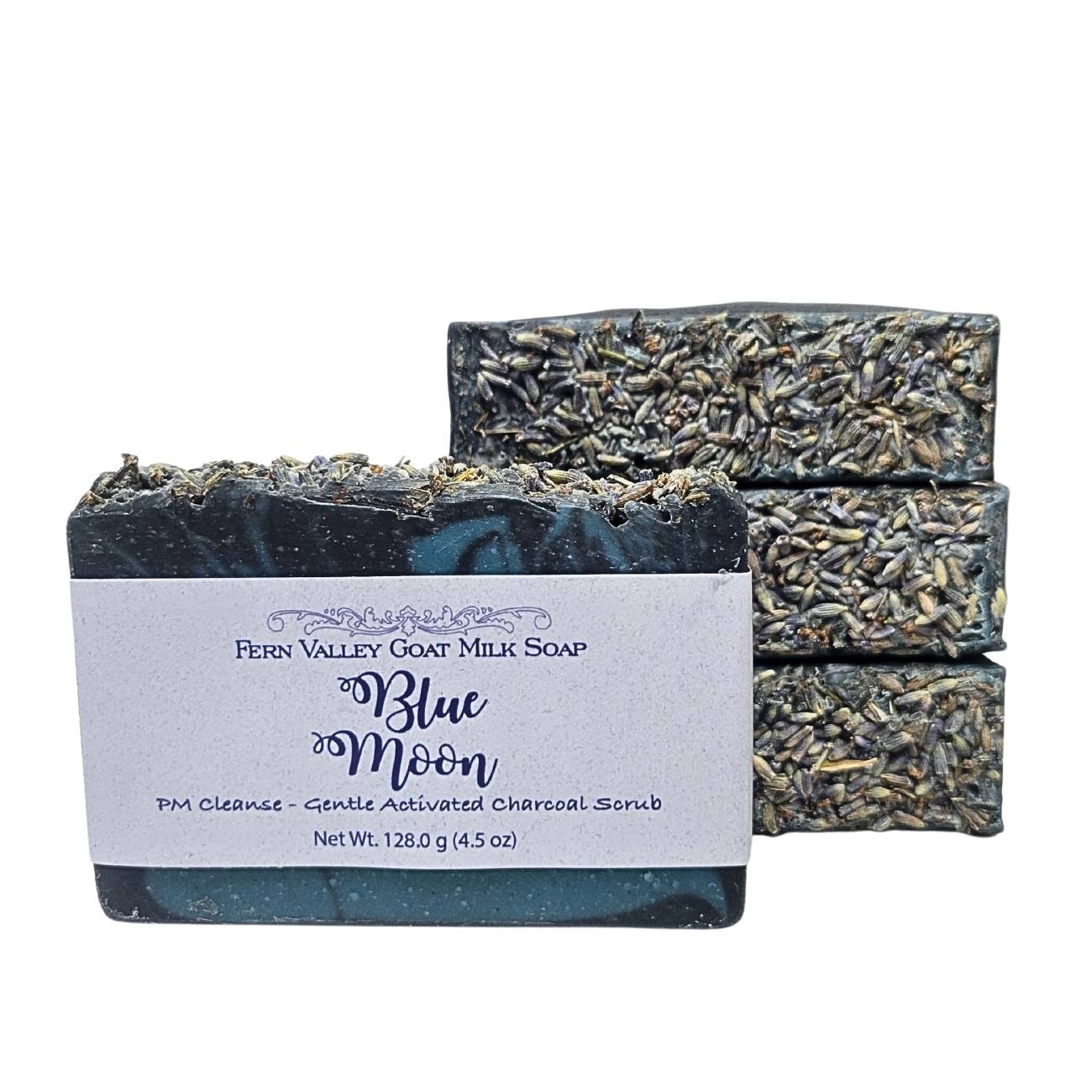 Fern Valley - Natural Goat Milk Soap | Charcoal Exfoliating Scrub | Blue Moon PM Cleanse