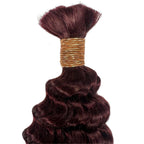 Private Label - Burgundy Deep Wave Color 99J Bulk 100% Human Braiding Hair