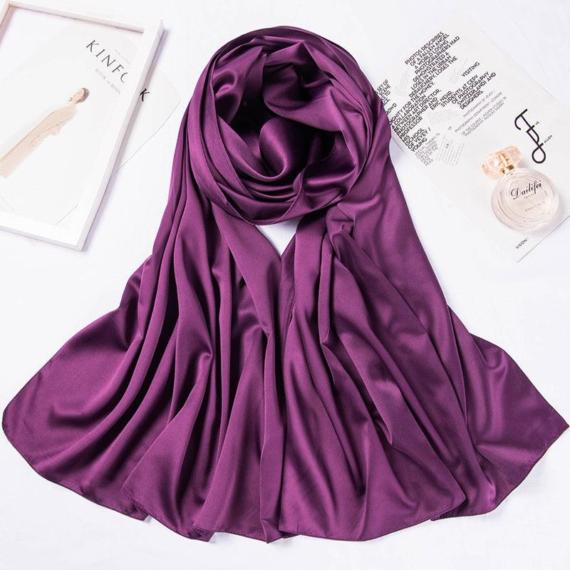 Hijab - Large Matte Satin Silk Headscarf