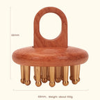 Copper WoodHead Meridian Massage Comb - Gua Sha Massage Tool