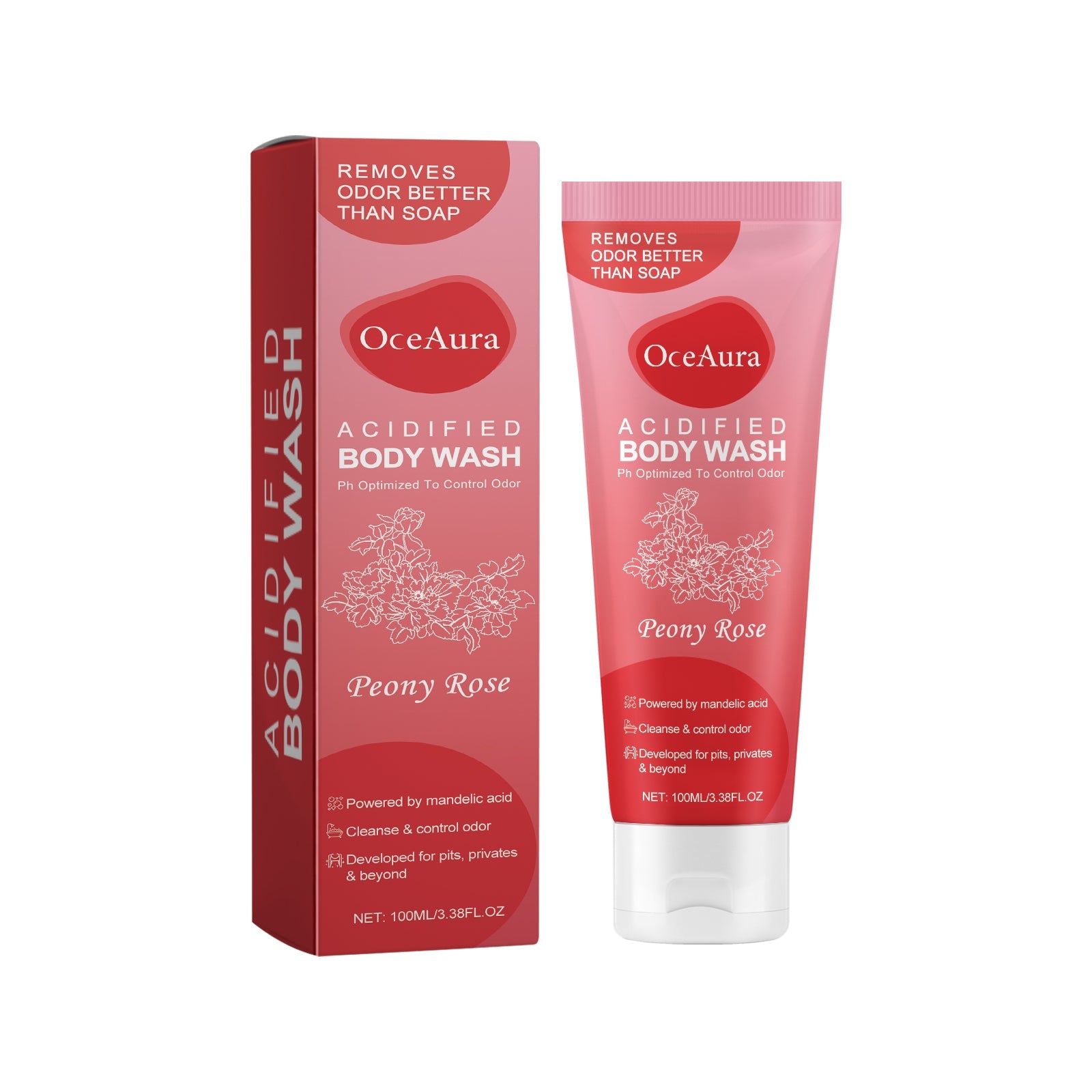 OceAura - Acidified Body Wash - Peony Rose