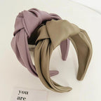 Fashionable Tie -  Wide Edge Satin Fabric Headband