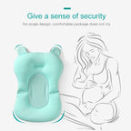 Baby Bath Seat - Foldable Baby Bath Anti-Slip Soft Comfort Body Cushion