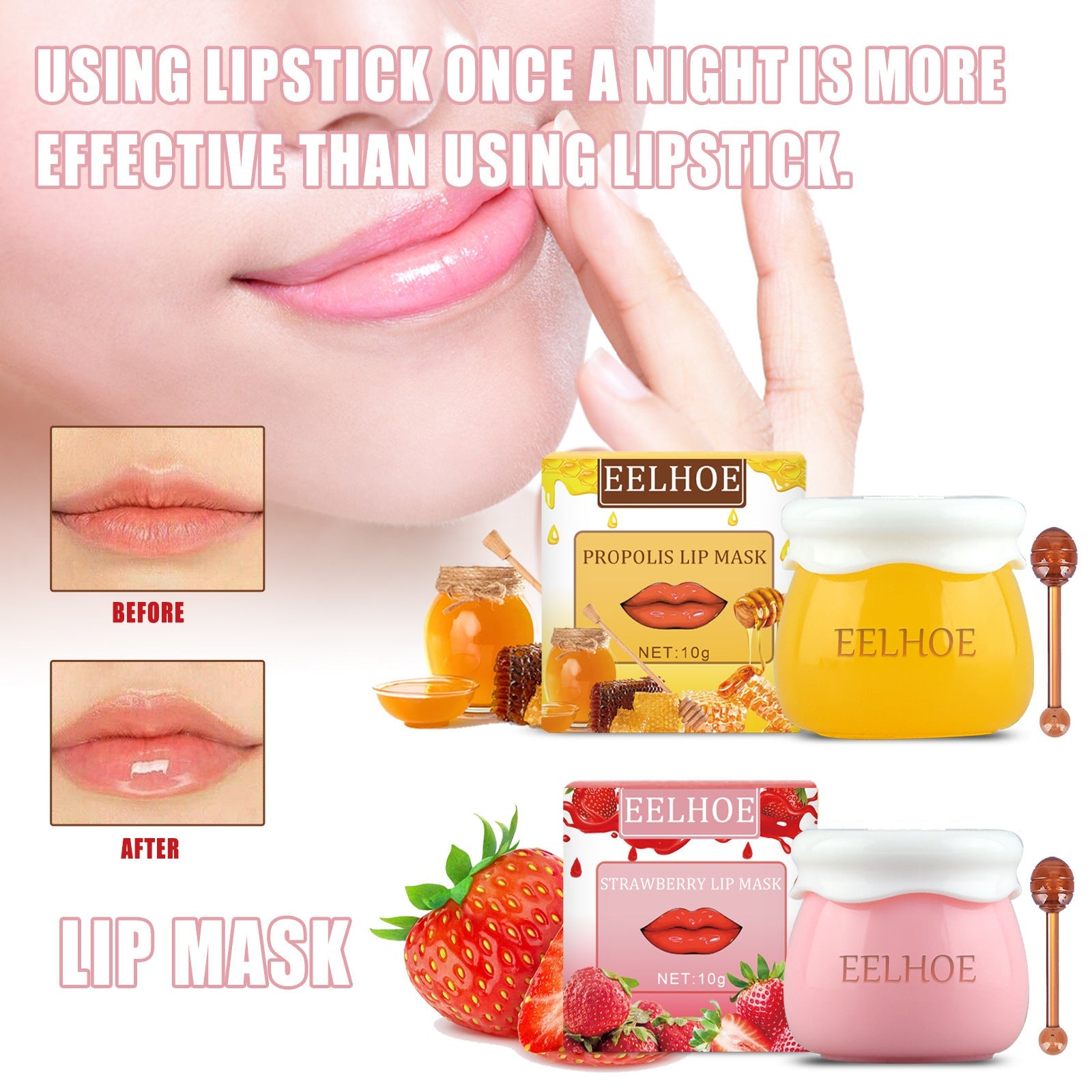 Eelhoe - Strawberry & Honey Lip Mask