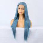 Sky Blue - Goddess Wig Natural Realistic Chemical Fiber Front Lace 22”-26”