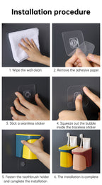 Toothbrush Holder - Mounted Toothbrush & Cup Holder