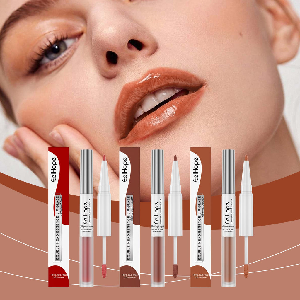 Eelhope - 2 In 1 Double Head Essence Lip Line & Lip Glaze Pen