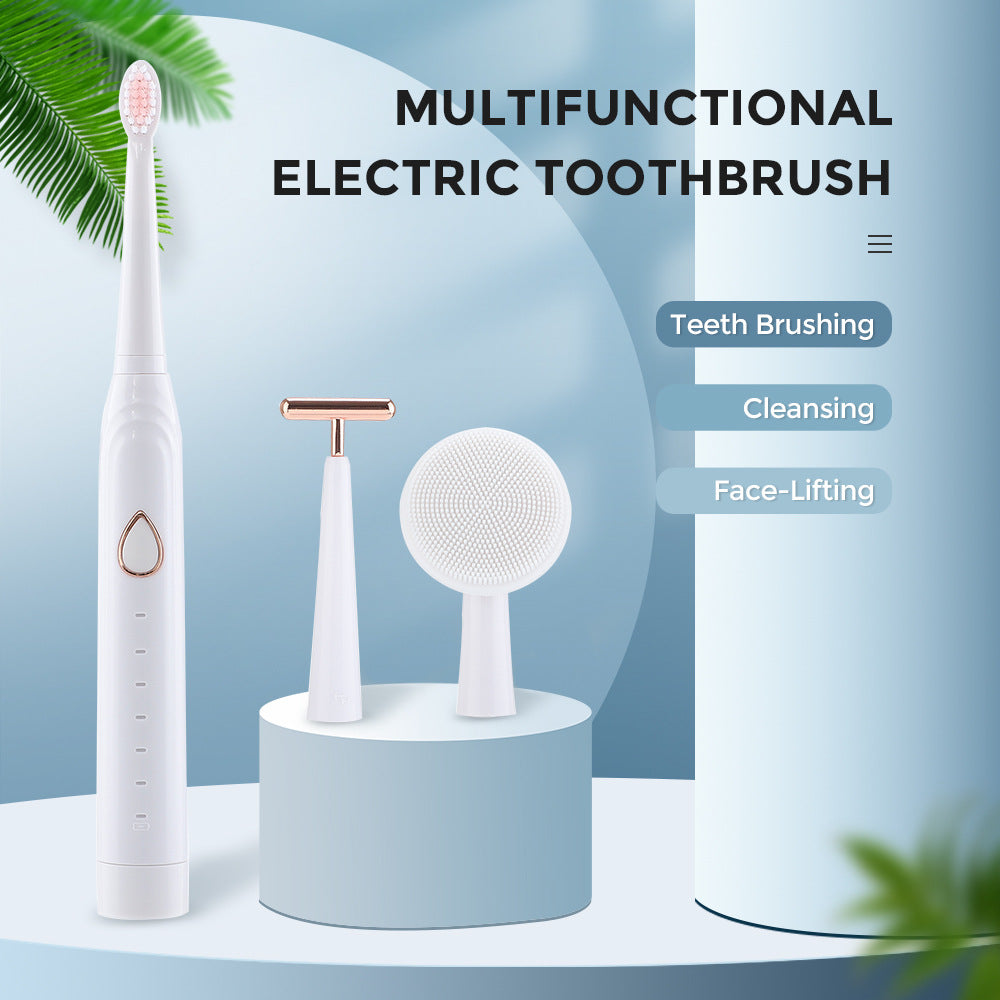 Multi-functional Electric Toothbrush Adult 6-Speed USB Sonic Soft Bristle Toothbrush