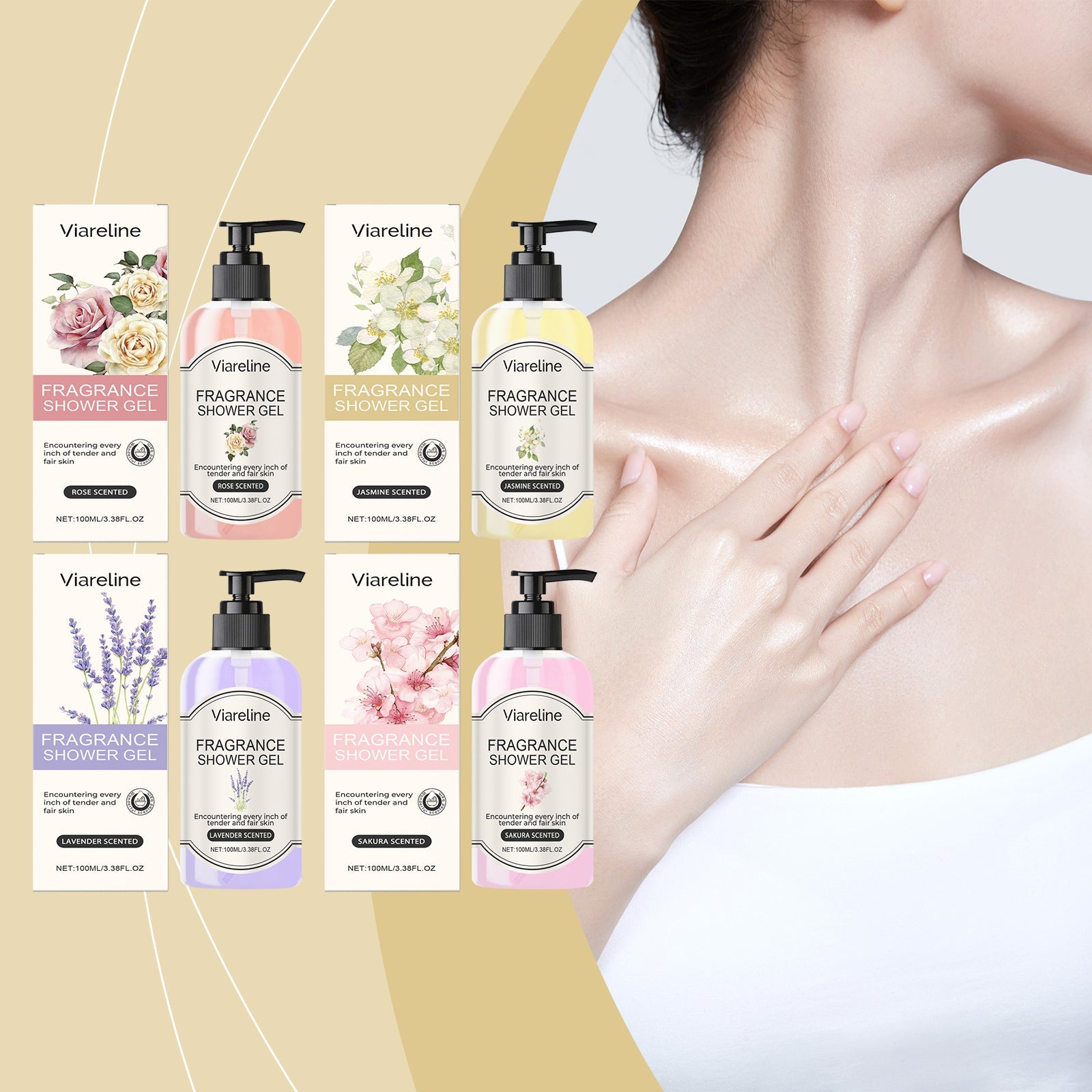 Viareline - Jasmine Body Wash Jasmine