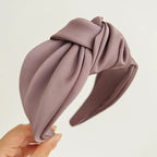 Fashionable Tie -  Wide Edge Satin Fabric Headband