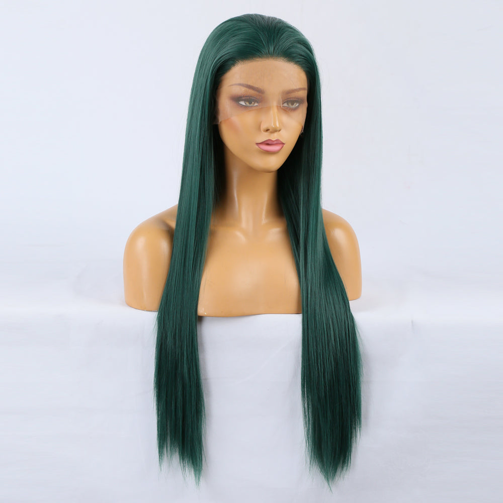 Green - Goddess Wig Natural Realistic Chemical Fiber Front Lace 14”-26”