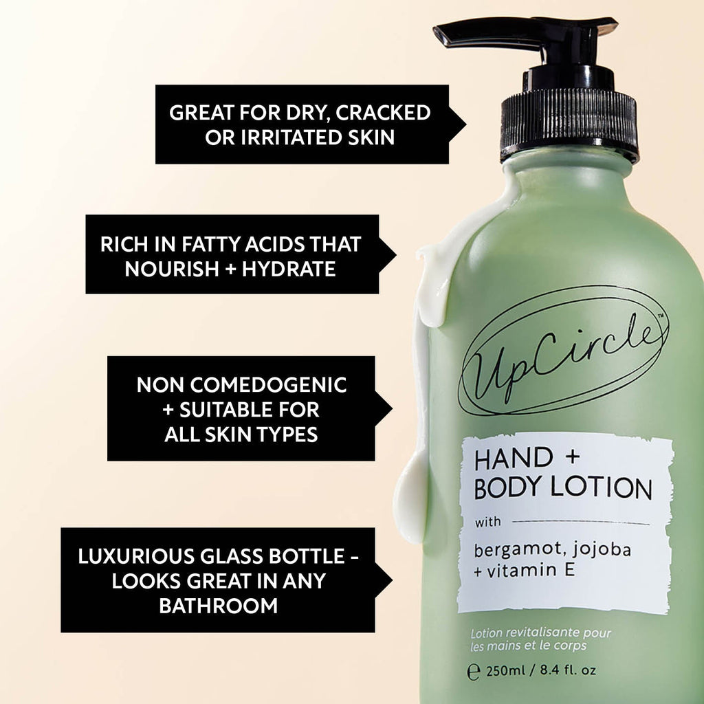 UpCircle - Hand + Body Lotion with Bergamot Water - Travel Size