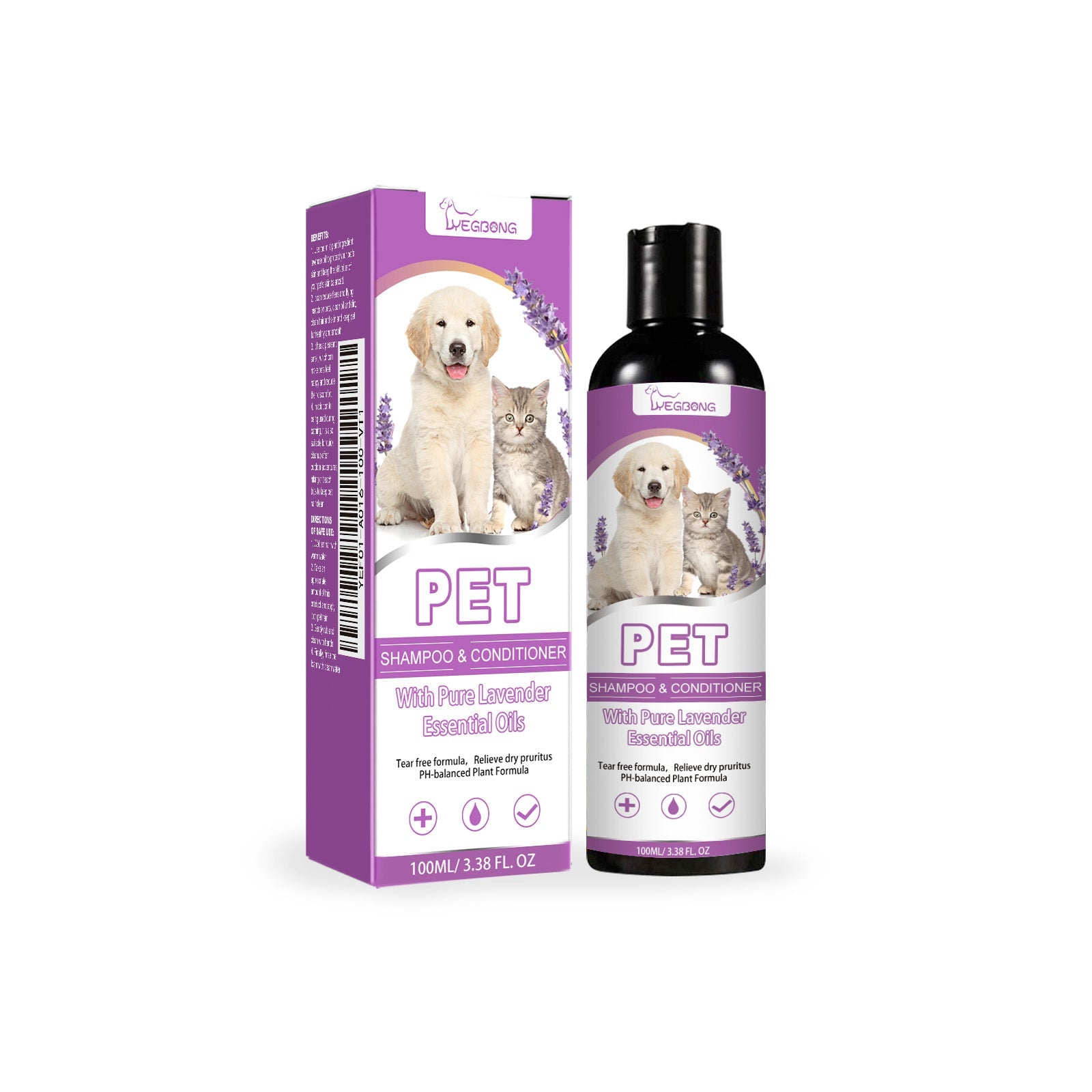 Yegbong - Pet Shampoo & Conditioner with Pure Lavender Essential Oils