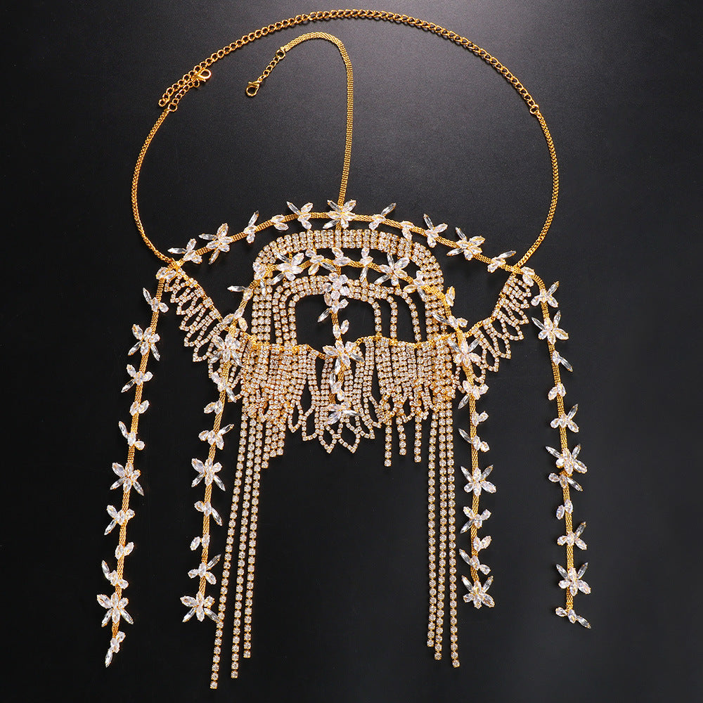 Leaf Water Diamond - Stage Chain Tassel Headpiece
