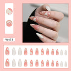 Multi Option- W477 Pink French Tip, W472 Black Luxe, W473 Heart Swirl False Nails