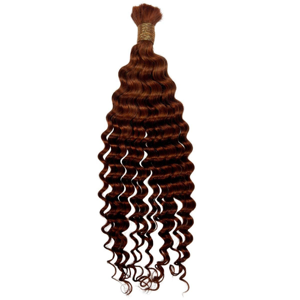 Private Label - Copper Deep Wave Color 350 Bulk 100% Human Braiding Hair