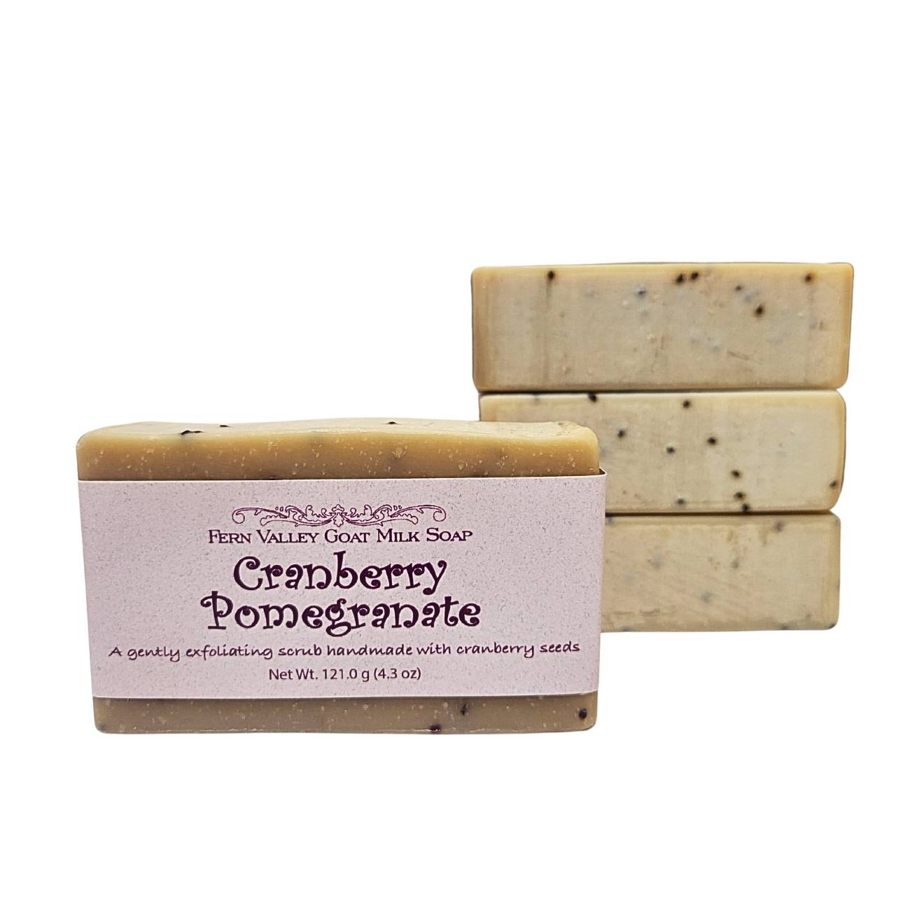 Fern Valley - Natural Goat Milk Soap | Exfoliating Scrub | Cranberry Pomegranate