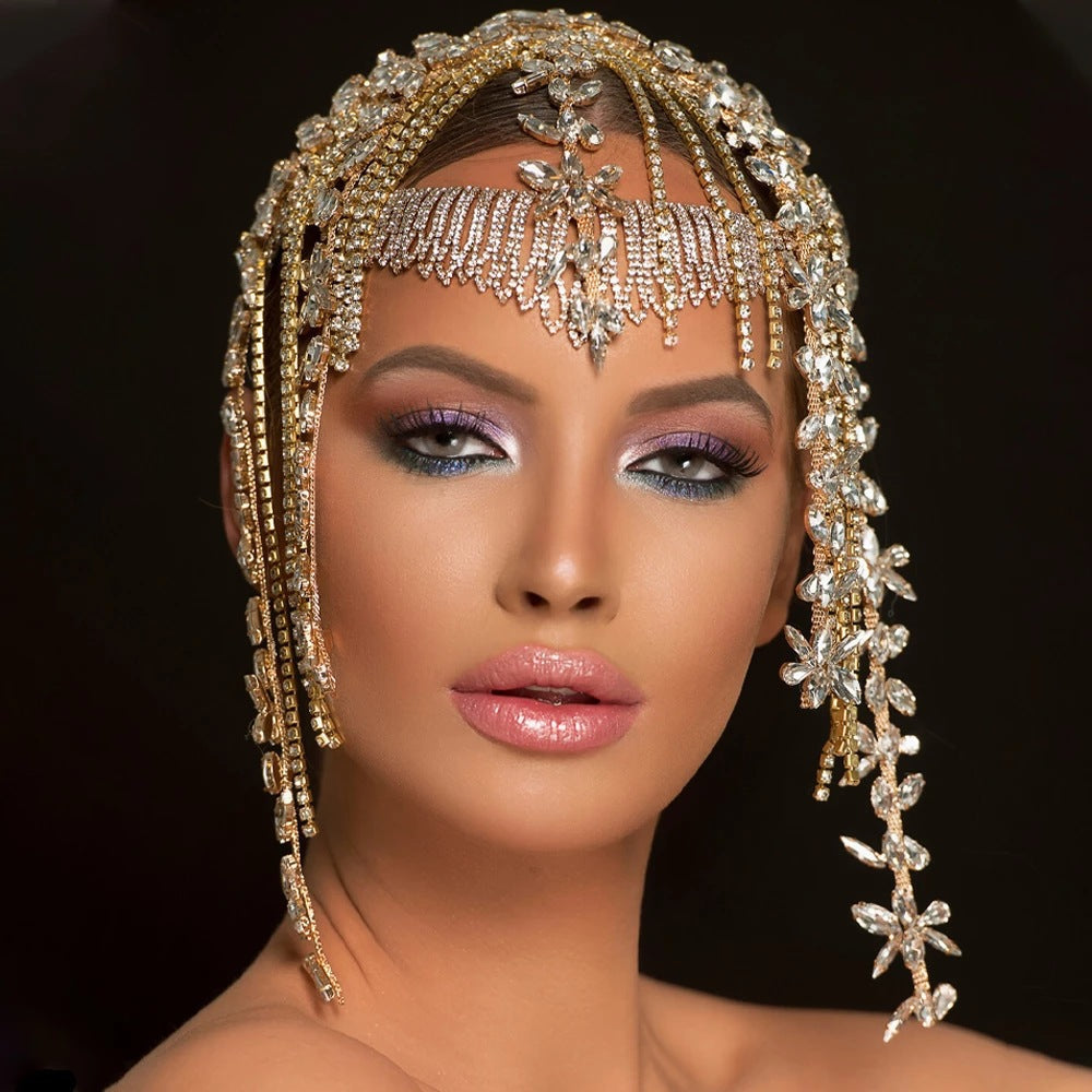Leaf Water Diamond - Stage Chain Tassel Headpiece