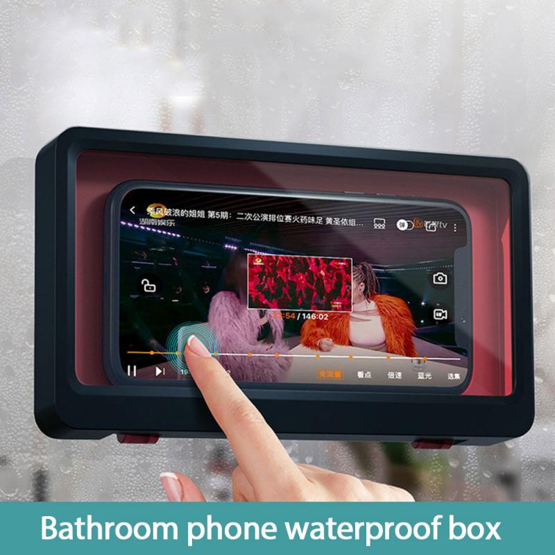 Shower Phone Box - Wall Mounted Waterproof Touch Screen Phone Bathroom Shower Box