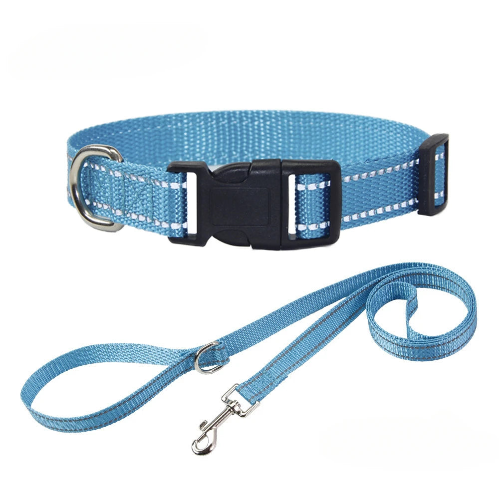 Pet Accessories Set - Nylon Dog Collar and Leash Set