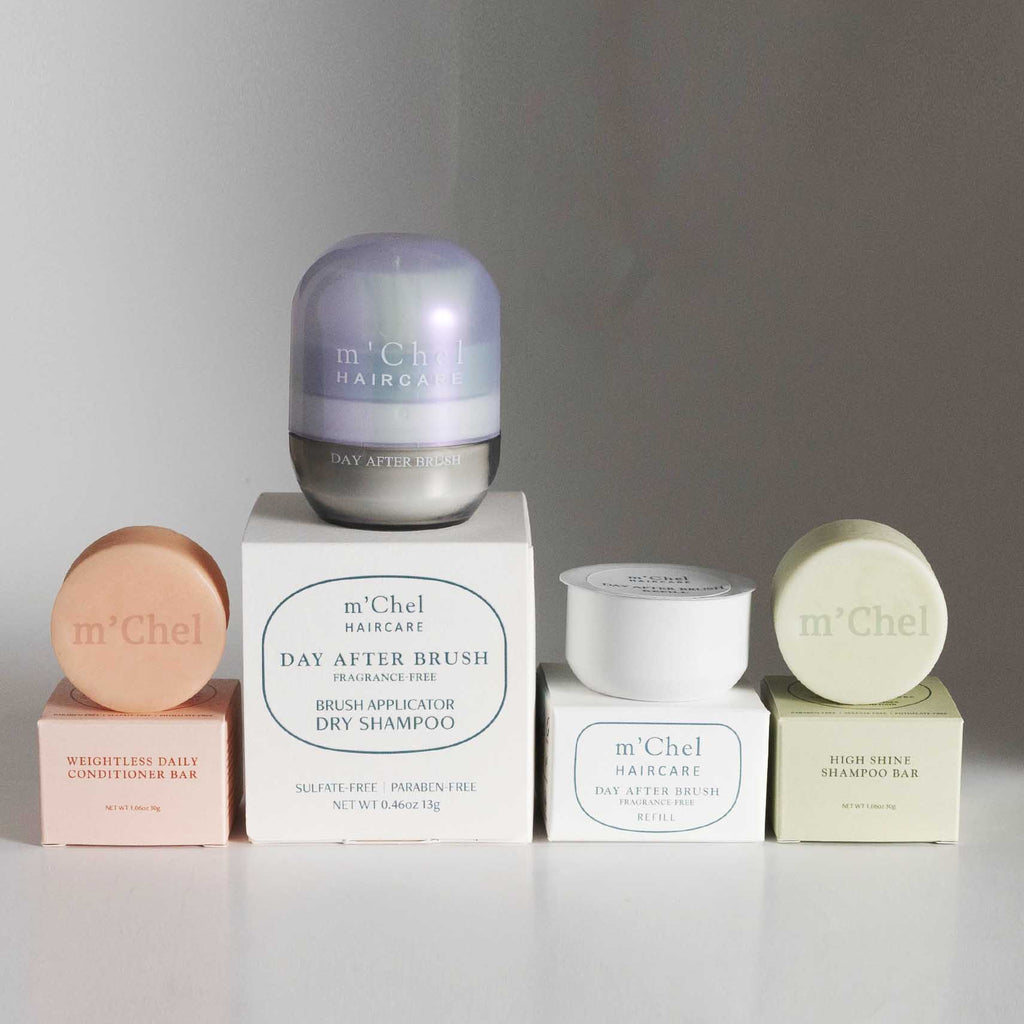 m’Chel Haircare - Day After Brush + Refill + Bars Bundle