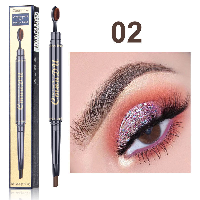 CmaaDu - 2 In 1 Eyebrow Pencil & Brush