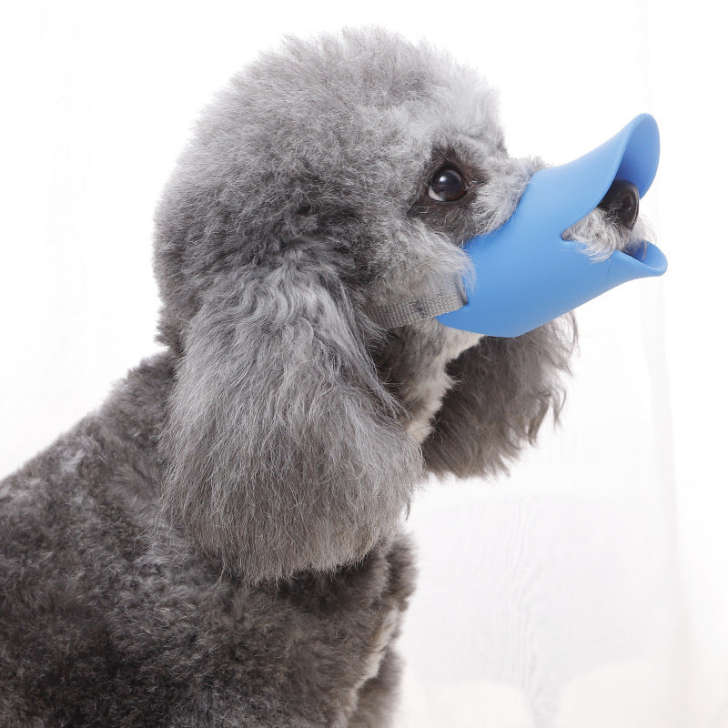 Dog Muzzle - Anti-Bite and Anti-Bark Silicone Duckbill Muzzle Comfortable and Breathable Adjustable Strap Pet Mask For Pet Grooming