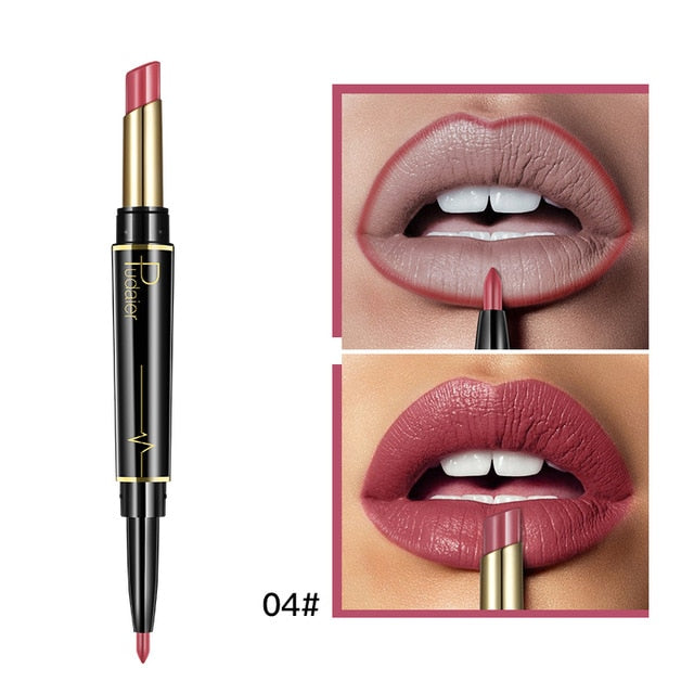 Pudaier - Matte Double Ended Lipstick & Lip Liner