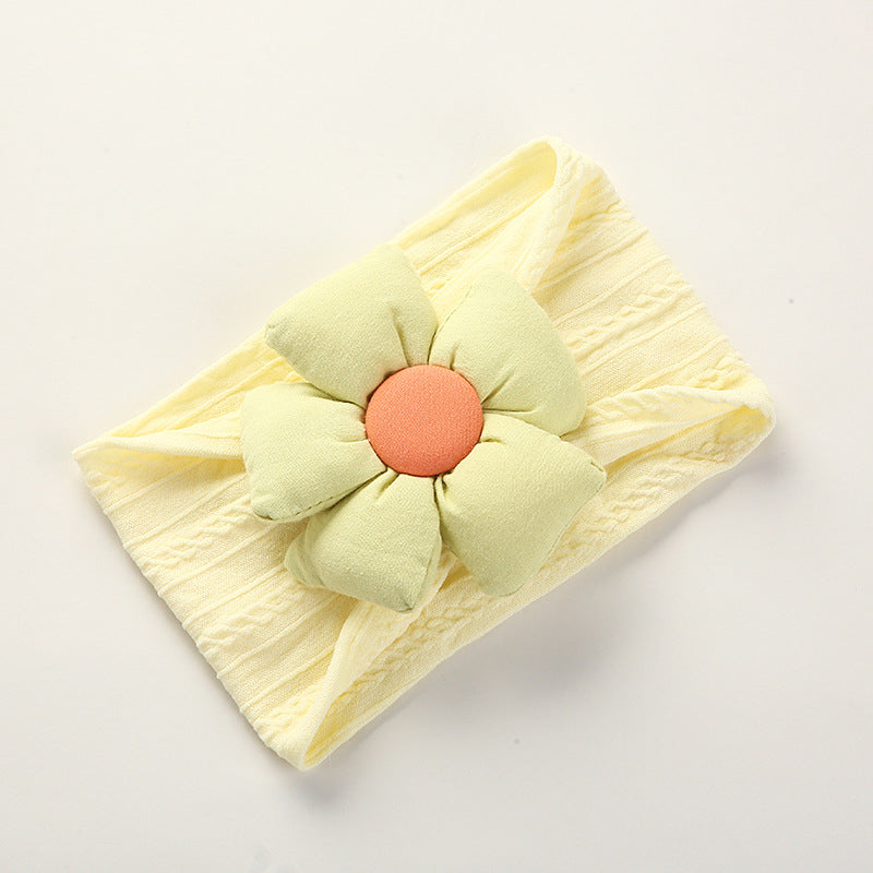 Flower Baby - Jacquard Nylon Soft Wide-Brimmed Baby Headband