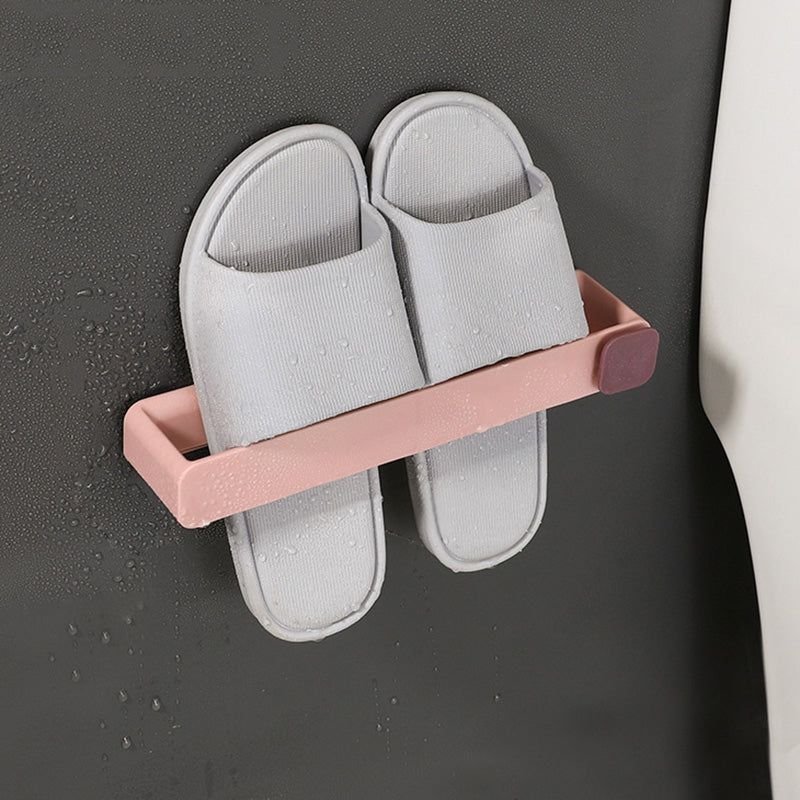 Punch-Free Bathroom Shoe Rack - Bathroom Slippers Rack Wall Storage Rack