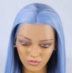 Ice Blue - Goddess Wig Natural Realistic Chemical Fiber Front Lace 16”-26”