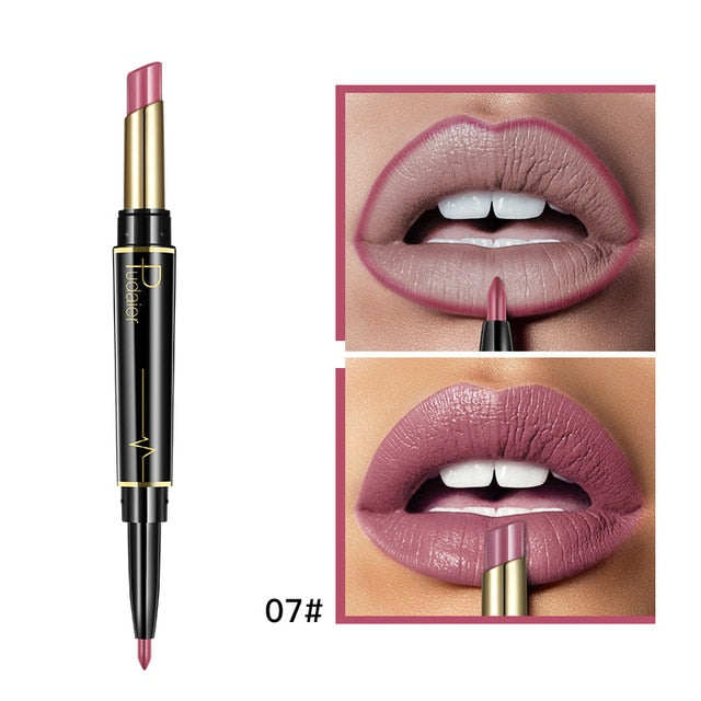 Pudaier - Matte Double Ended Lipstick & Lip Liner