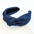 Jean - Denim Knotted Headband