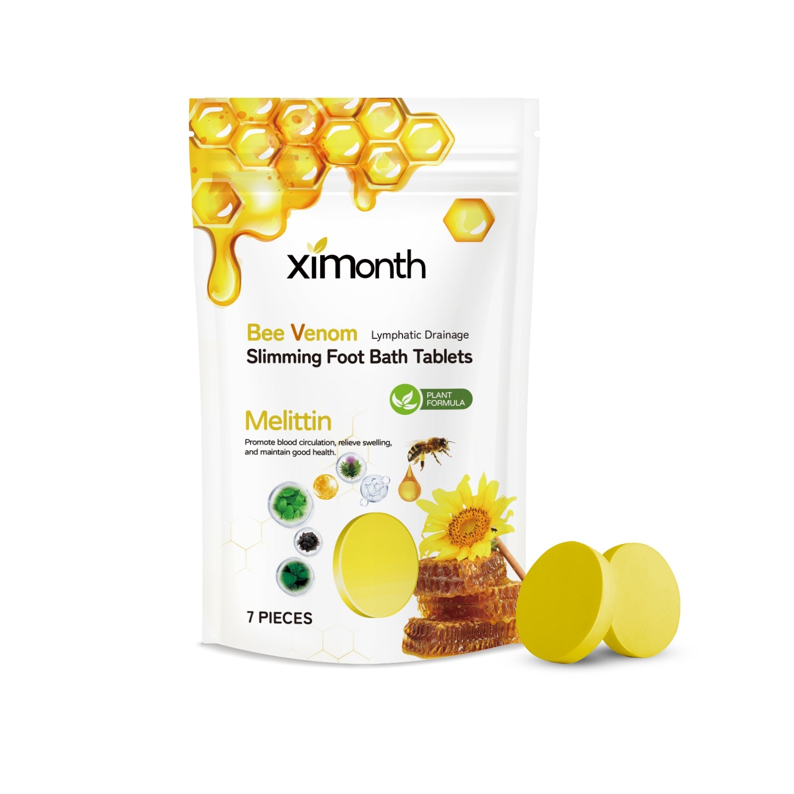 XiMonth - Bee-Venom Lymphatic Drainage Slimming Foot Bath Tablets