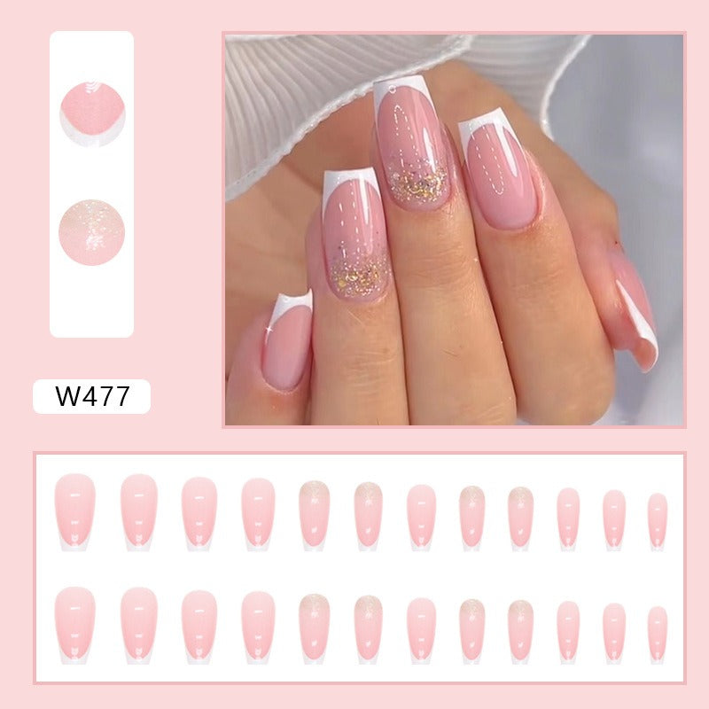 Multi Option- W477 Pink French Tip, W472 Black Luxe, W473 Heart Swirl False Nails